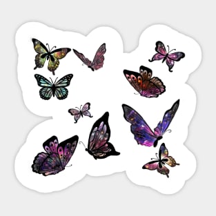 Galaxy Butterflies Sticker